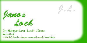 janos loch business card